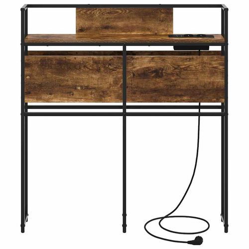 Zagłówek do przechowywania z półką Wędzony dąb 80 cm na Arena.pl