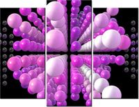 70 90CM OBRAZ 3 ELEM KULKI ŚCIENNY DRUK PŁÓTNO