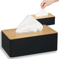 Pojemnik bambusowy na chusteczki wielokrotnego użytku pudełko chustecznik