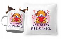 Zestaw Z Pieskami Poduszka + Kubek Na Prezent Z Nadrukiem Ze Zdjęciem