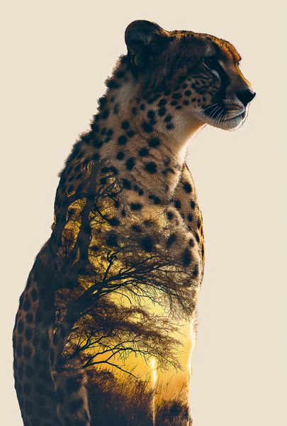 Plakat 61x90,5cm Gepard Duch Sawanny zdjęcie 1