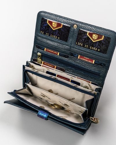 duży portfel damski ze skóry naturalnej na zatrzask - peterson na Arena.pl