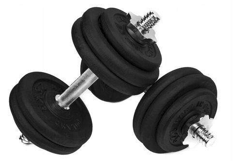 HANTLE ŻELIWNE 2x15kg gryfy 28mm talerze obciążenie regulowane zestaw 30kg na Arena.pl