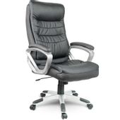 Fotel biurowy skórzany Sofotel EG-226 czarny