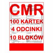 cmr list przewozowy 100 kartek - 4 odcinki - 25 kompletów - 10 szt.