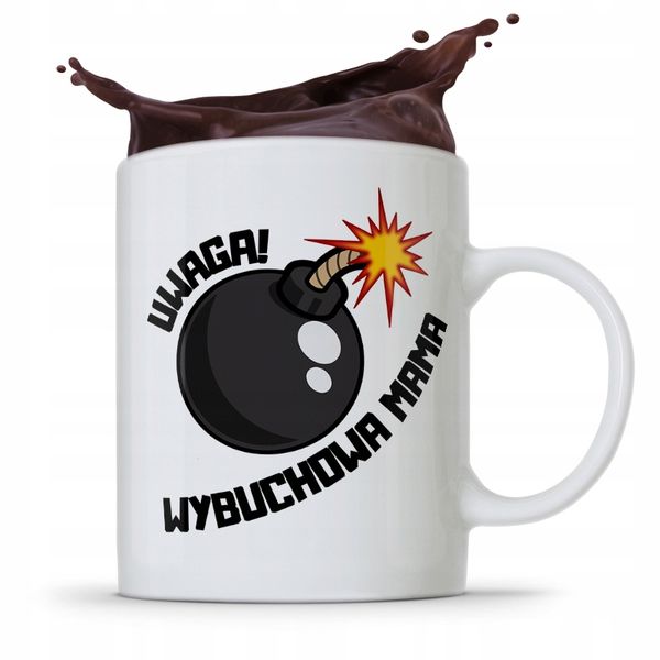 Kubek Prezent Urodzinowy Dla Mamy Wybuchowa Mama Z Nadrukiem Ze Zdjęciem zdjęcie 1