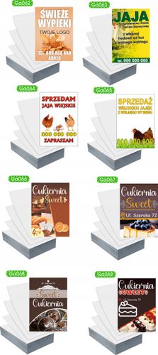 Ulotki A5 5000szt reklamowe firmowe różne wzory JAJA WIEJSKIE SPRZEDAŻ na Arena.pl