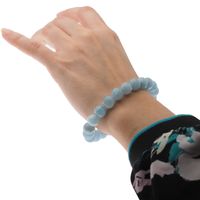 Bransoletka - Akwamaryn kulki 10mm 20 cm