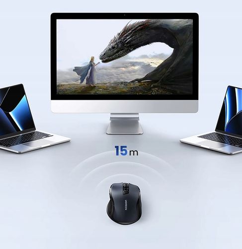 Mysz Bezprzewodowa 4000DPI Myszka Laserowa NA USB Do Komputera i Bateria AA na Arena.pl