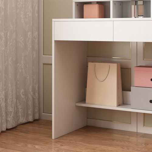 TOALETKA DO MAKIJAŻU WIZAŻU KOSMETYCZNA Z LUSTREM LED NOWOCZESNA LOFT na Arena.pl