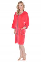 SZLAFROK DAMSKI WELUROWY KORAL