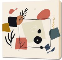 Obraz 70x70cm Abstrakcyjny Dialog