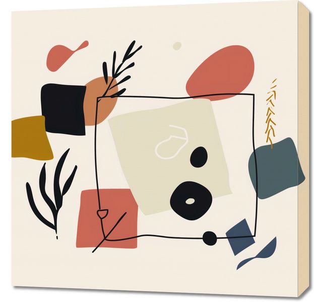 Obraz 70x70cm Abstrakcyjny Dialog zdjęcie 1