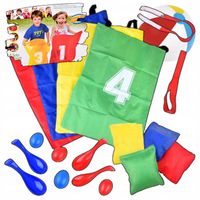 ZESTAW DO ZABAW OGRODOWYCH KINDERPARTY WORKI DO SKAKANIA ŁYŻECZKI Z JAJKIEM