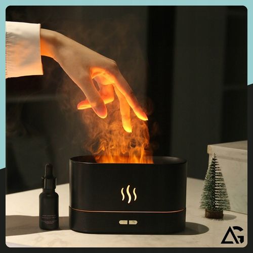 NAWILŻACZ POWIETRZA DYFUZOR LAMPKA NOCNA LED EFEKT PŁOMIENIA KOMINEK na Arena.pl