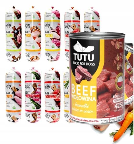 BATON 70% MIĘSA + GRATIS TUTU KARMA DLA PSA 20x900 MIX KIEŁBASA TUF TUF na Arena.pl