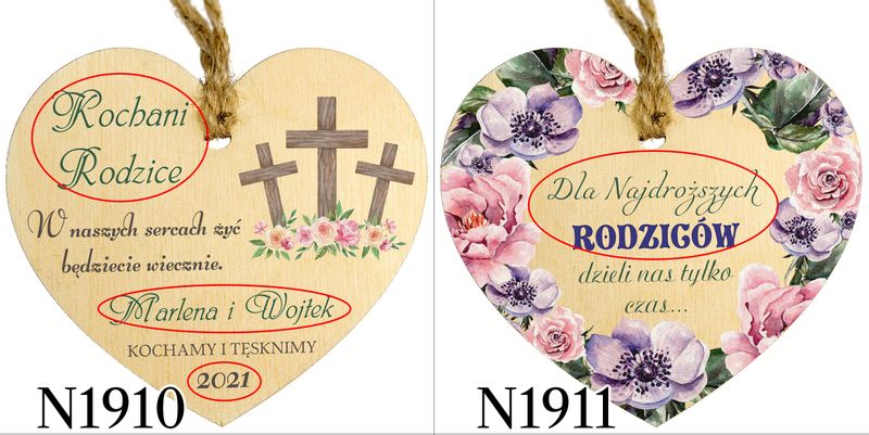 Serce dla bliskich tabliczka Twój KOLOR ZNICZ zdjęcie 6