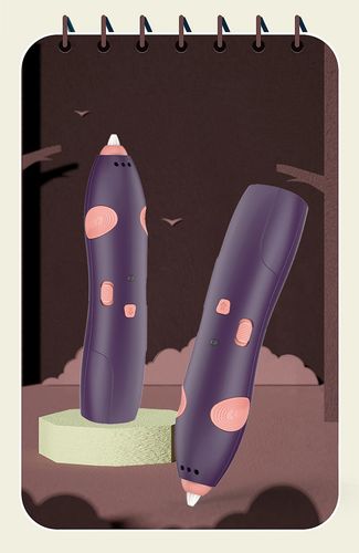 długopis drukarka 3d pen bezpieczny zestaw + wzory fioletowy na Arena.pl