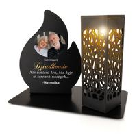 LAMPION LEDOWY SOLARNY ze ZDJĘCIEM dla DZIADKÓW
