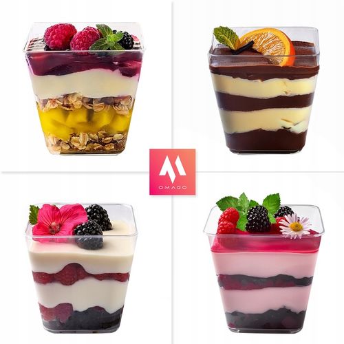 POJEMNIK NA ŻYWNOŚĆ PUCHARKI do DESERÓW na DESERY na DESERKI ŁYŻECZKI na Arena.pl