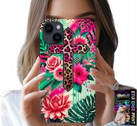 ETUI DO IPHONE 14 PLUS - KRZYŻ, RÓŻA CHRZEŚCIJAŃSTWO JEZUS PLECKI