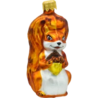 Bombka choinkowa szklana: Wiewiórka z żołędziem