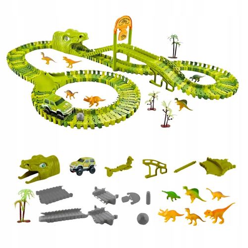 MEGA TOR WYŚCIGOWY DINO PARK DINOZAURÓW 169 EL DINOZAURY SAMOCHODZIK TOR na Arena.pl