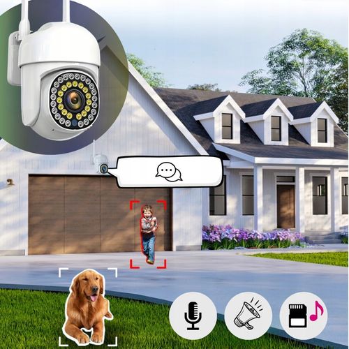 Zewnętrzna Kamera WIFI Obrotowa FULL HD Śledzenie Ruchu na Arena.pl