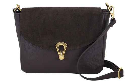 Torebka Barberinis ze złotym zapięciem - Brązowa ciemna na Arena.pl