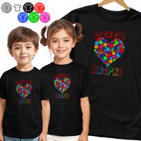 KOSZULKA DZIECIĘCA TSHIRT - KOLOROWE KROPKI SERCE NA DZIEŃ KROPKI - 122 S