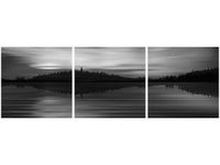 90X30CM NOCNY WIDOK TRÓJ OBRAZ