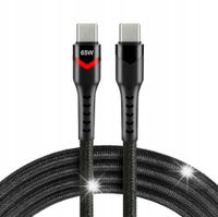 MOCNY KABEL USB-C - USB-C 1M EVERACTIVE OPLOT QUICK CHARGE 60W DIODA LED