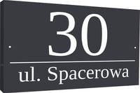 Tabliczka Adresowa Tablica Adresowa Duża - METALOWA - DRUK UV NUMER DOMU