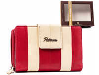 skórzany portfel damski na zatrzask - peterson