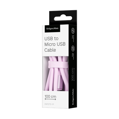 Kabel USB - microUSB 1m 12W silikonowy Kruger&Matz Basic na Arena.pl