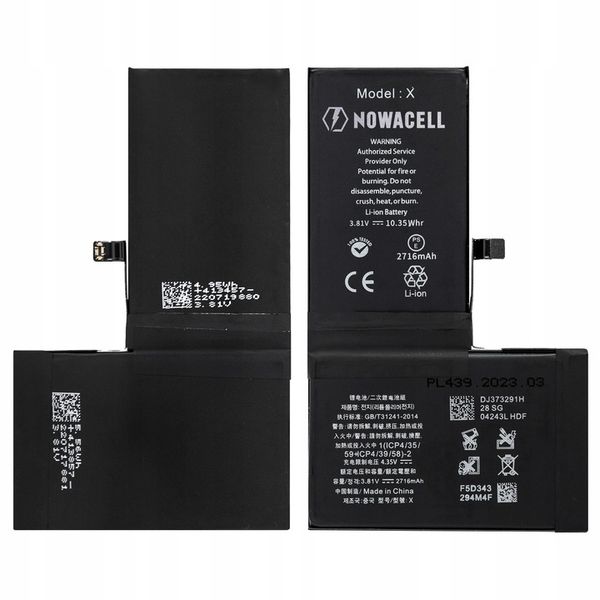 Bateria do iPhone X 2716mAh - NOWACELL zdjęcie 2