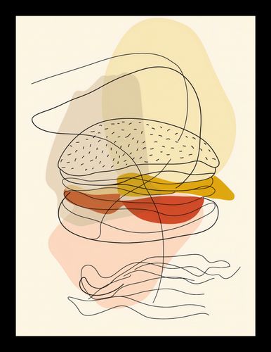 Plakat 15x20cm Cieniutki Burger na Arena.pl