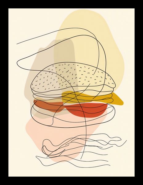 Plakat 15x20cm Cieniutki Burger zdjęcie 2