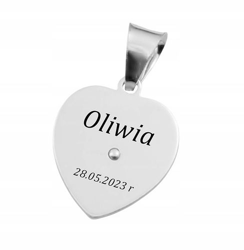 Łańcuszek Srebrny Wenecjana z Medalikiem Serduszko pr 925 Grawer Gratis na Arena.pl