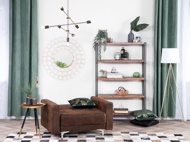 Fotel ekoskóra brązowy ABERDEEN zdjęcie 3