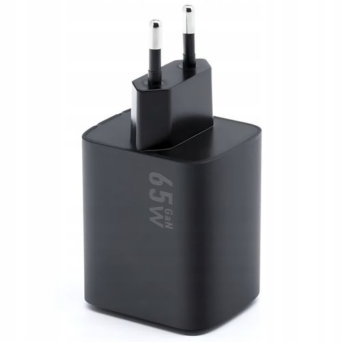 ŁADOWARKA SIECIOWA SZYBKA 65W GaN USB 2x USB-C PD QC 4.0 MOCNA UNIWERSALNA na Arena.pl