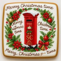 CIASTKO LUKROWANE MAILBOX BOŻE NARODZENIE ROZ.L PROSTOKĄT RĘCZNIE ROBIONE