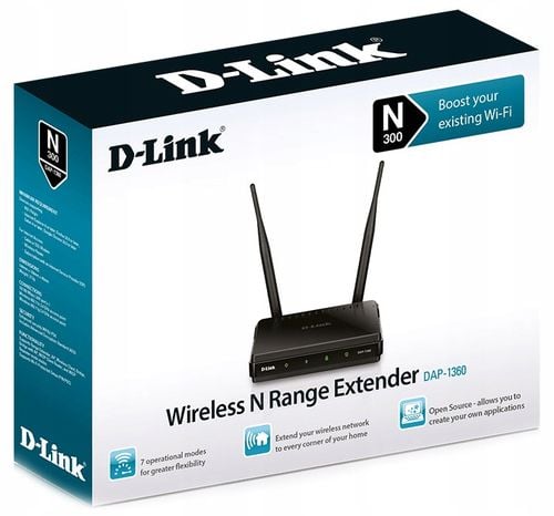 Punkt dostępowy Extender WiFi N300 D-Link DAP-1360 na Arena.pl