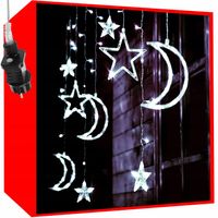 Lampki Choinkowe 138LED Kurtyna Sople Zewnętrzne Girlanda Świetlna 2,5x1,05