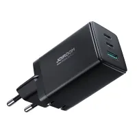 Joyroom szybka ładowarka GaN 65W USB-A, 2x USB-C czarna + kabel USB-C 100W