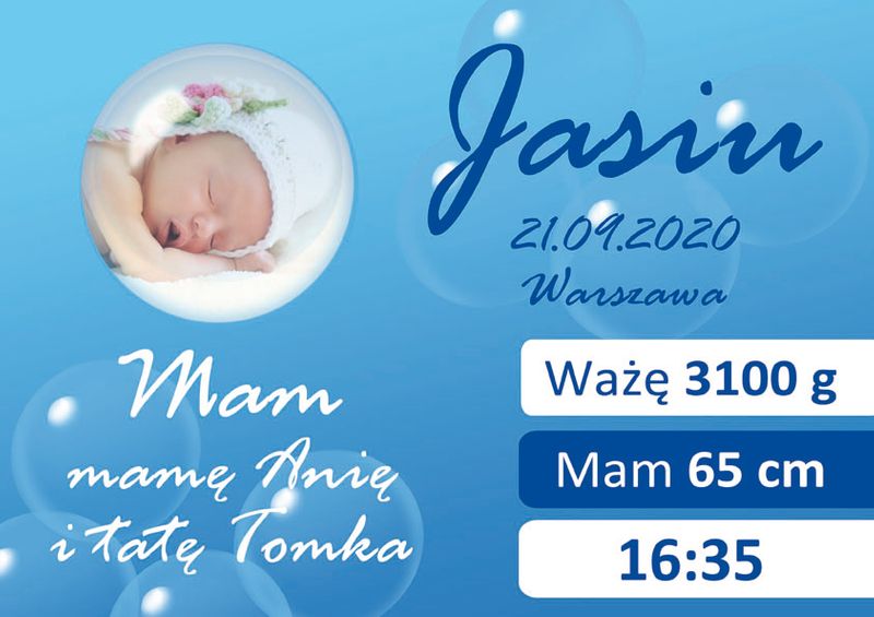 METRYCZKA pamiątka narodzin ze zdjęciem dziecka w antyramie zdjęcie 2