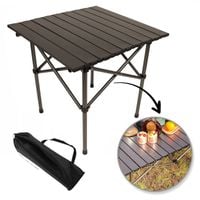składany stół cateringowy, turystyczny, piknikowy 53 x 51cm brązowy sc10br