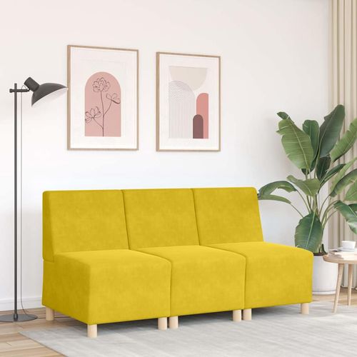 Sofa Fotel Żółty 55 cm Aksamit na Arena.pl