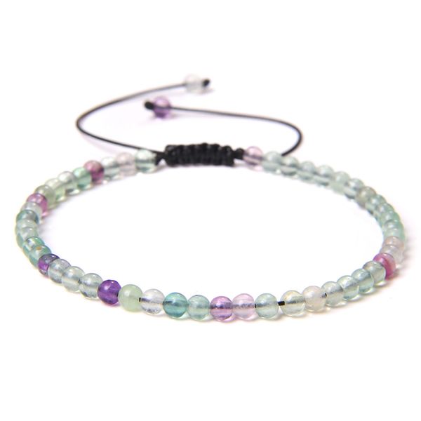 Bransoleta Bransoletka Kulki 4mm Fluoryt Handmade zdjęcie 1
