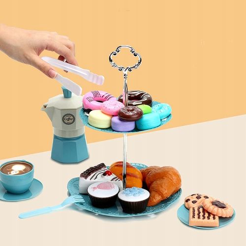 SERWIS KAWOWY ZESTAW DO KAWY FILIŻANKI MŁYNEK KAWA CIASTKA KAWIARNIA DZIECI na Arena.pl